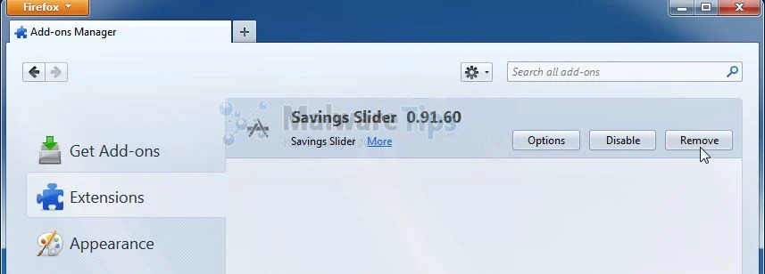[Image: Savings Slider Firefox extension]