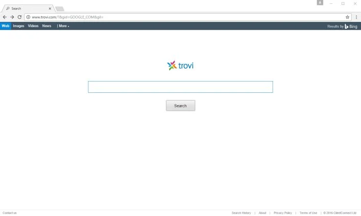 Results By Bing homepage