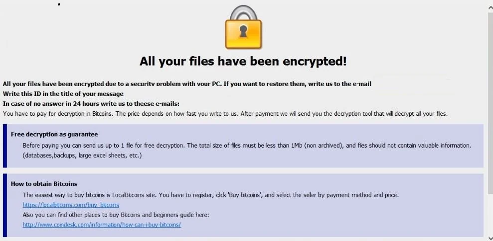 Image: Dharma Ransomware