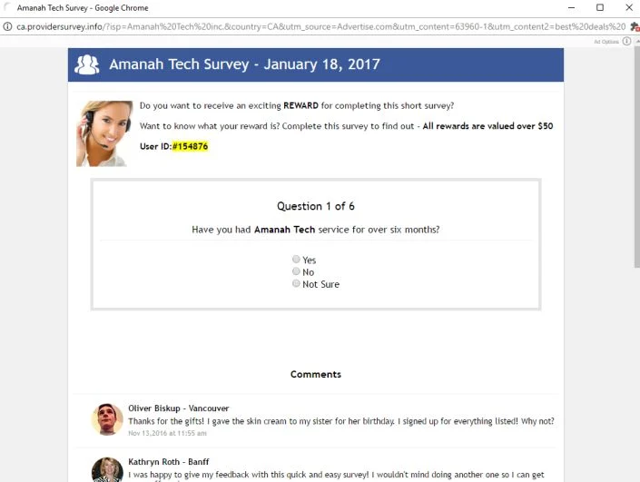 ca.providersurvey.info virus