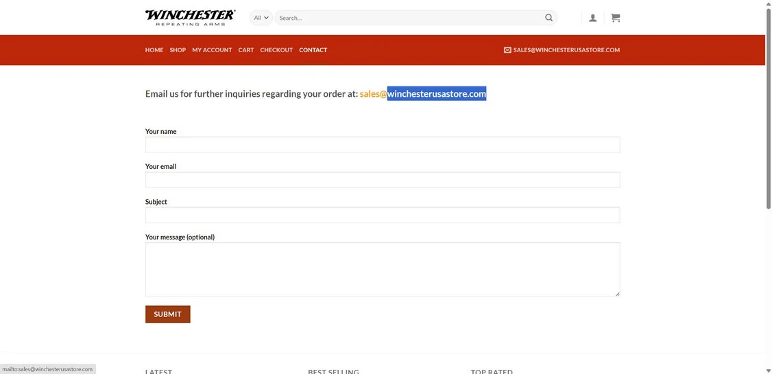 Winchester-gunstore.com scam