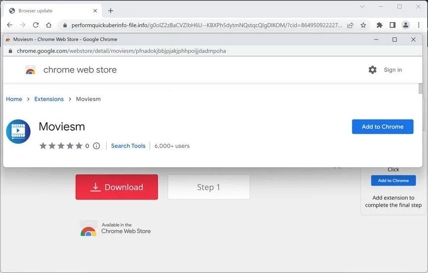Performquickuberinfo-file.info Virus Removal Guide 1 Image: Performquickuberinfo-file.info browser redirect