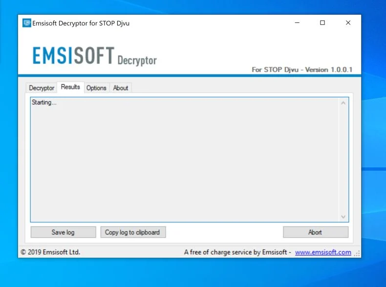 Click Decrypt to recover from this ransomware attack