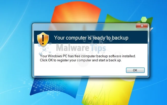 Your computer is ready to backup pop-up virus