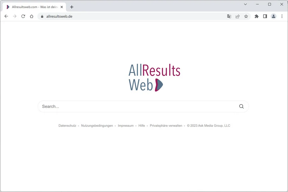 Image: Allresultsweb.de Browser Redirect