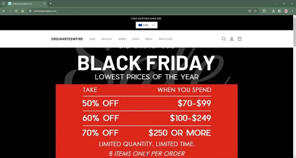 Ordinaryeempire.com Scam: Stay Away From This Fake Store 1 Ordinaryeempire.com scam