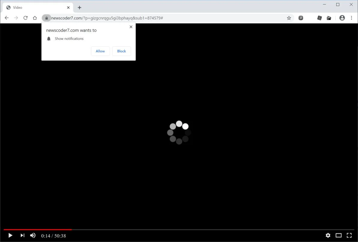How to remove Newscoder7.com pop-up ads (Virus Removal Guide) 1 Image: Chrome browser is redirected to Newscoder7.com