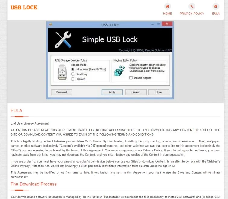 USB Lock Adware USB Locker virus