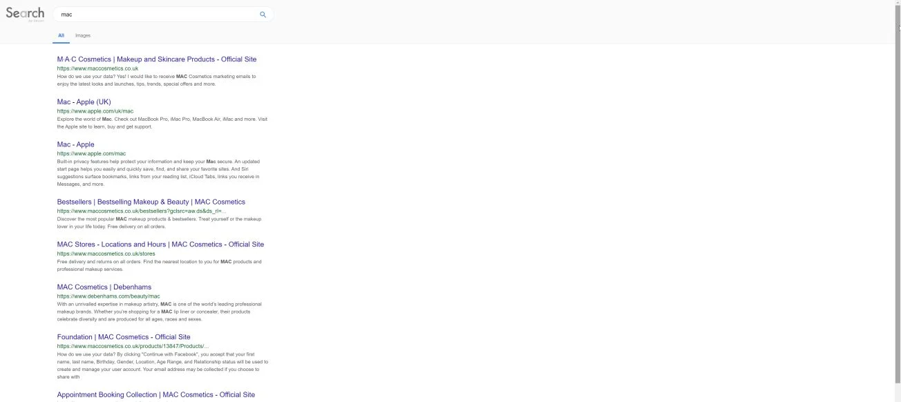 Image: search.becovi.com redirect on MacOS