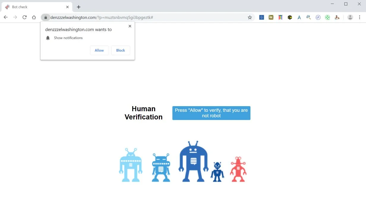 Remove Denzzzelwashington.com pop-up ads (Virus Removal Guide) 1 Image: Google Chrome is redirected to Denzzzelwashington.com
