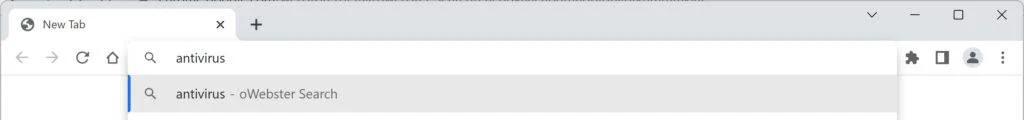 Image: oWebster Search Chrome new tab page