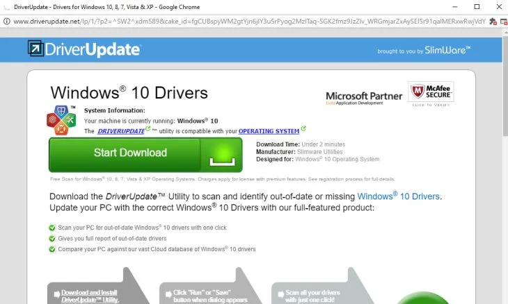 www.driverupdate.net virus