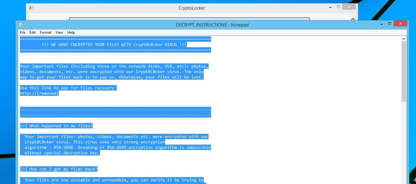 CryptoLocker Malware