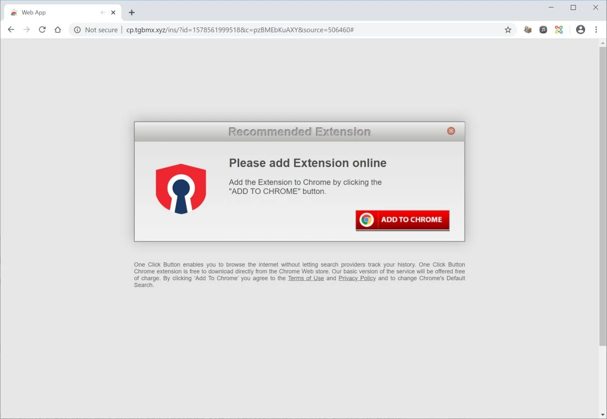 Image: Chrome browser is redirected to Cp.tgbmx.xyz