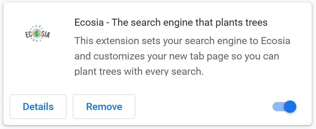 Image: Ecosia Chrome extension