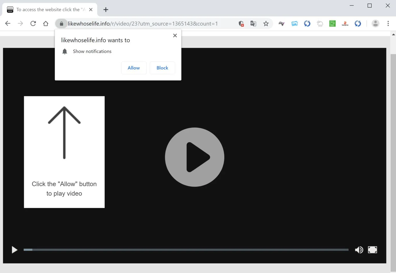 How to remove Likewhoselife.info pop-up ads (Virus Removal Guide) 1 Image: Chrome browser is redirected to Likewhoselife.info