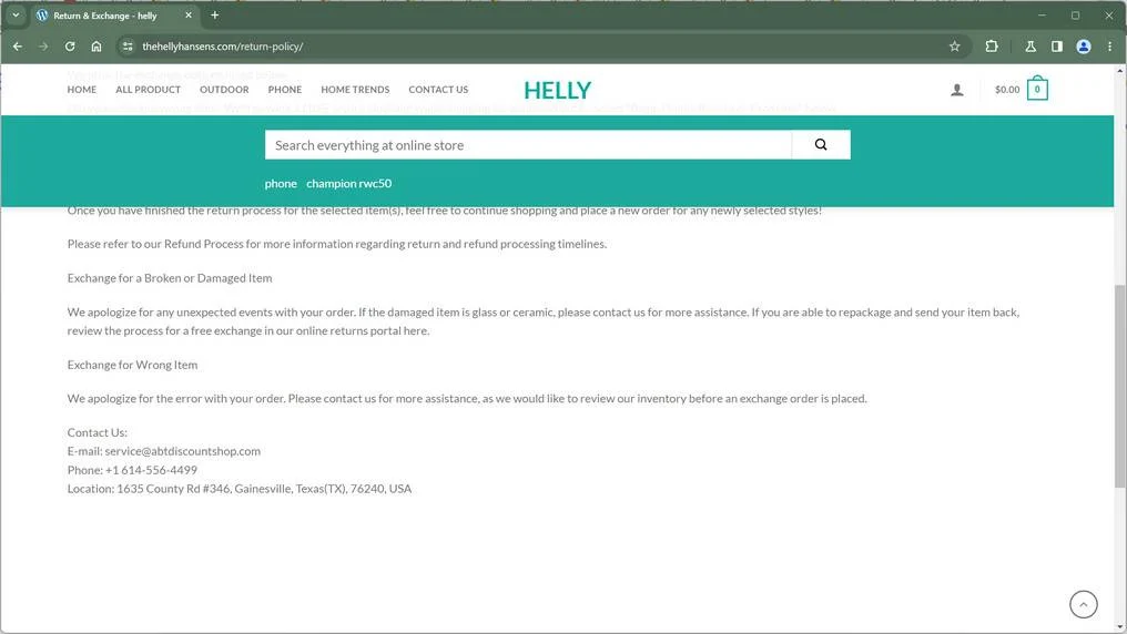 Thehellyhansens.com Scam Store: What You Need To Know 1 thehellyhansens.com scam