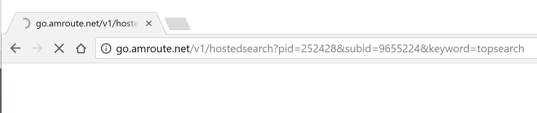 go.amroute.net/v1/hostedsearch redirect virus