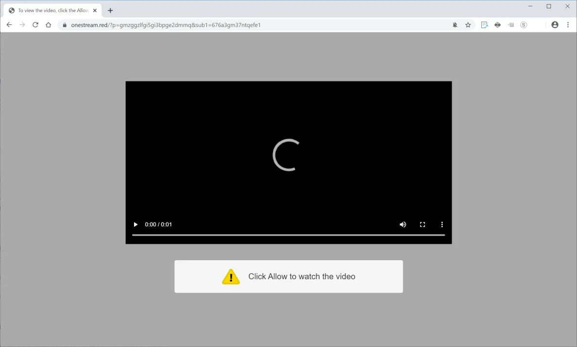 How to remove Onestream.red pop-up ads (Virus Removal Guide) 1 Image: Chrome browser is redirected to Onestream.red