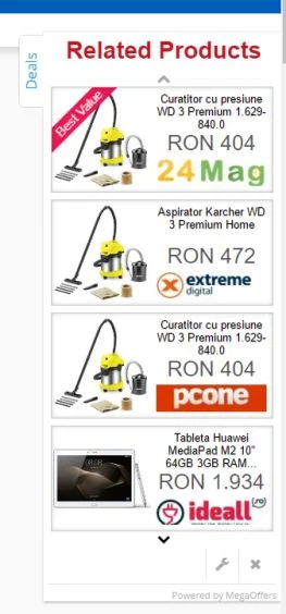 Ads by Megaoffers pop-ups
