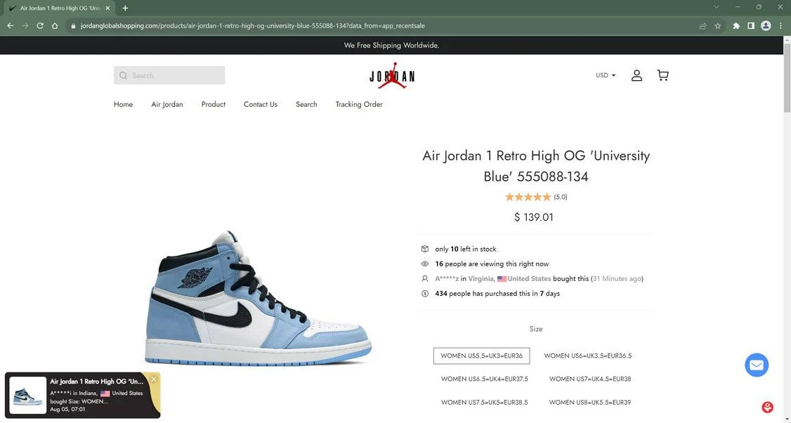 jordanglobalshopping.com scam