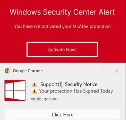 Image: Windows Security Center Alert Scam