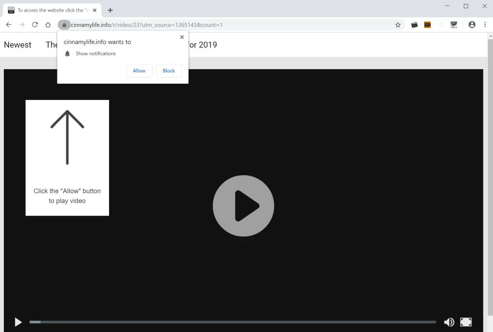 How to remove Cinnamylife.info pop-up ads (Virus Removal Guide) 1 Image: Chrome browser is redirected to Cinnamylife.info