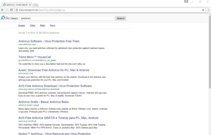 The Smart Search browser hijacker