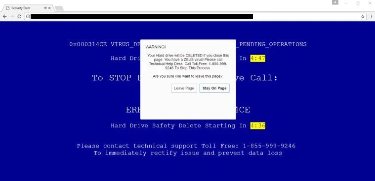 Google Chrome Fatal Error Support Scam Google Chrome Fatal Error Support Scam Virus