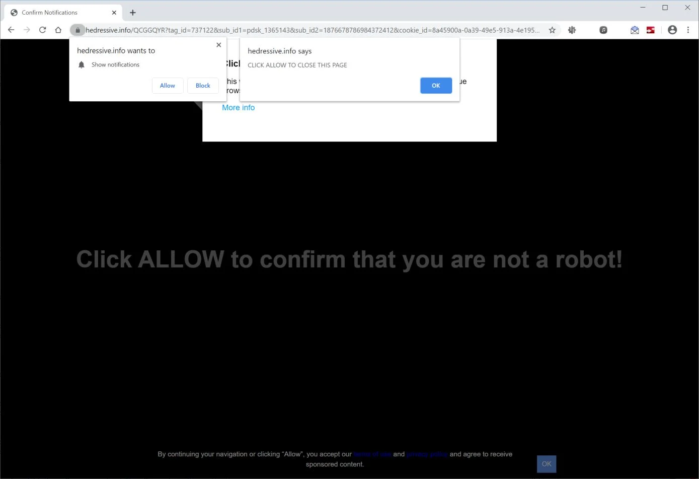 How to remove Hedressive.info pop-up ads (Virus Removal Guide) 1 Image: Chrome browser is redirected to Hedressive.info