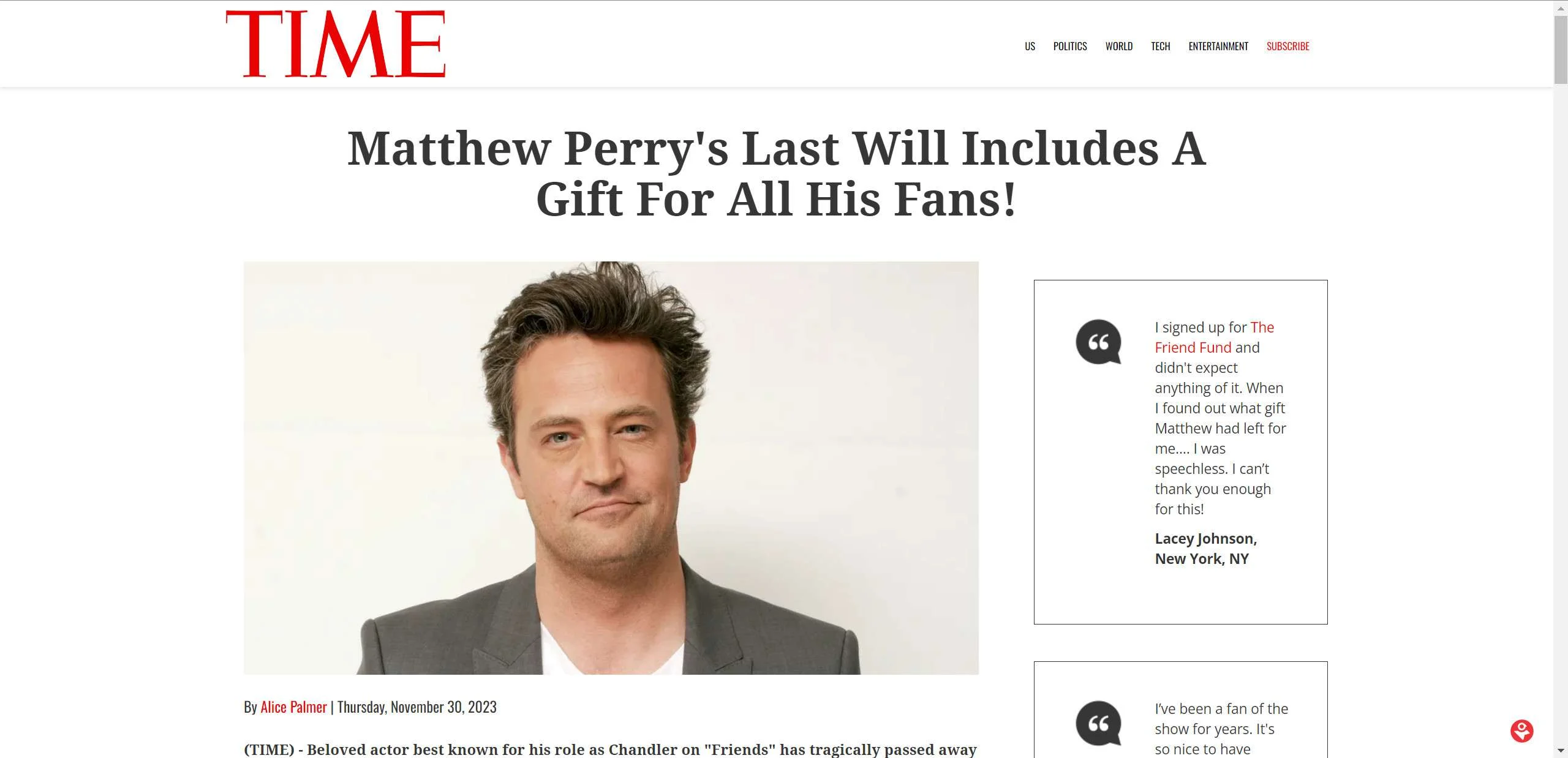The Matthew Perry Last Will iPhone 15 Gift Scam Explained 3 Matthew Perrys Last Will Includes A Gift For All His Fans