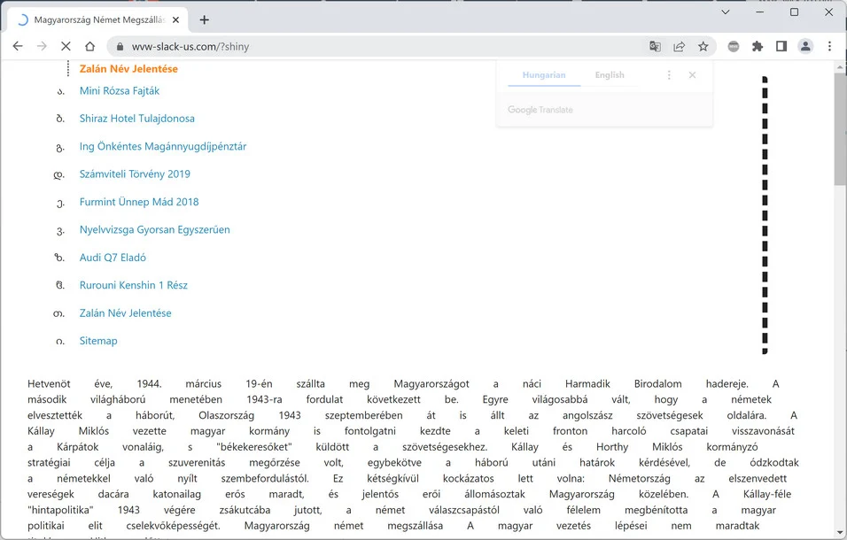 Image: Chrome browser is redirected to Wvw-slack-us.com