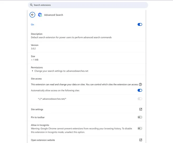 Advancedsearches.net malware