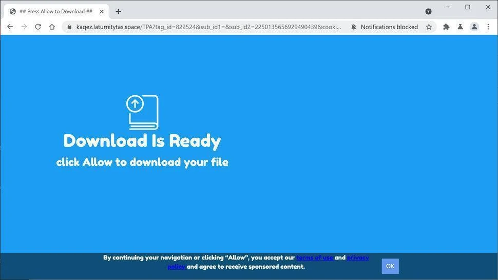 Remove Laturnitytas.space pop-up ads (Virus Removal Guide) 1 Image: Chrome browser is redirected to Laturnitytas.space