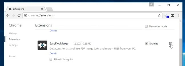 EasyDocMerge extension