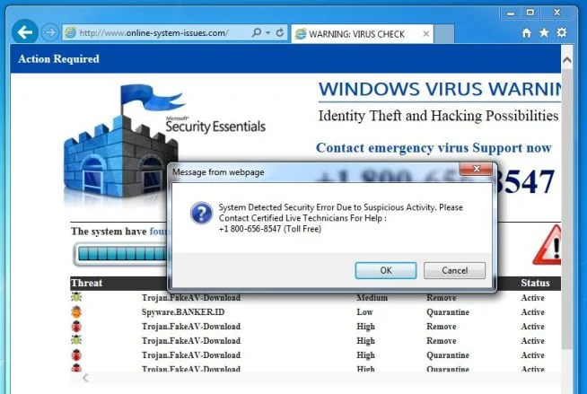 Online-system-issues.com virus