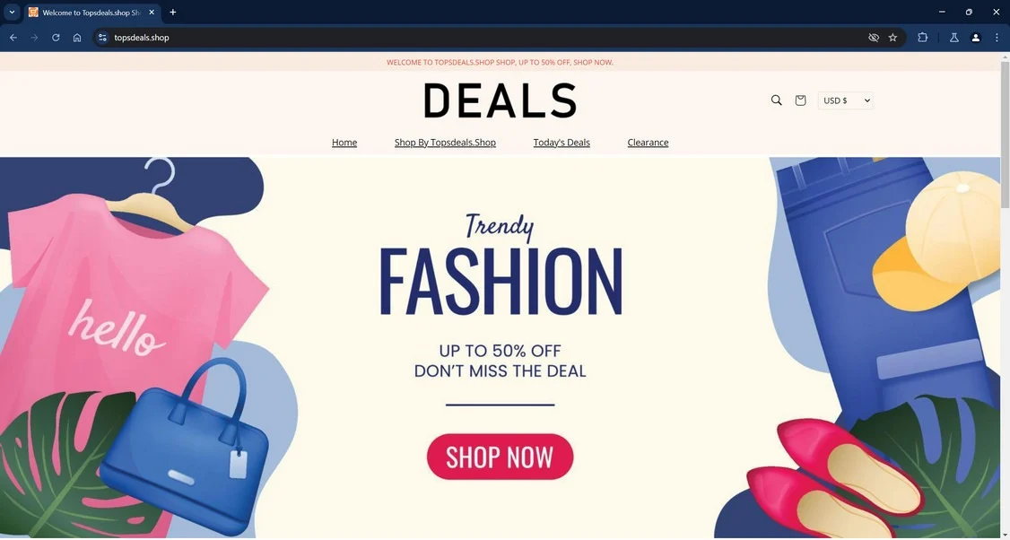 Topsdeals.shop Scam Store: What You Need To Know 1 Topsdeals.shop scam