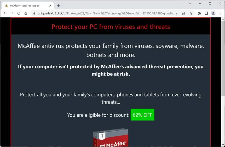 Remove Uniquedeald2.click Ads (Virus Removal Guide) 1 Image: Uniquedeald2.click Fake Alert