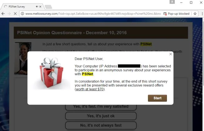 Mellowsurvey.com redirect