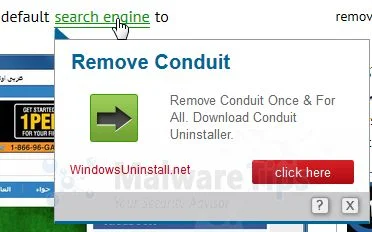 [Image: WindowsUninstall.net pop-up virus]