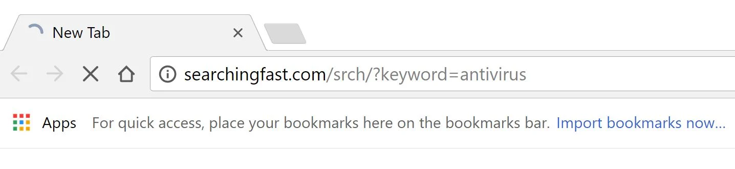 searchingfast.com redirect virus