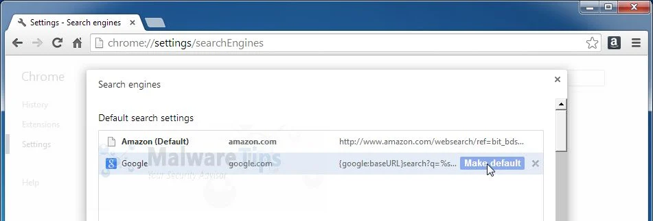 [Image: Amazon Smart Search Chrome redirect]