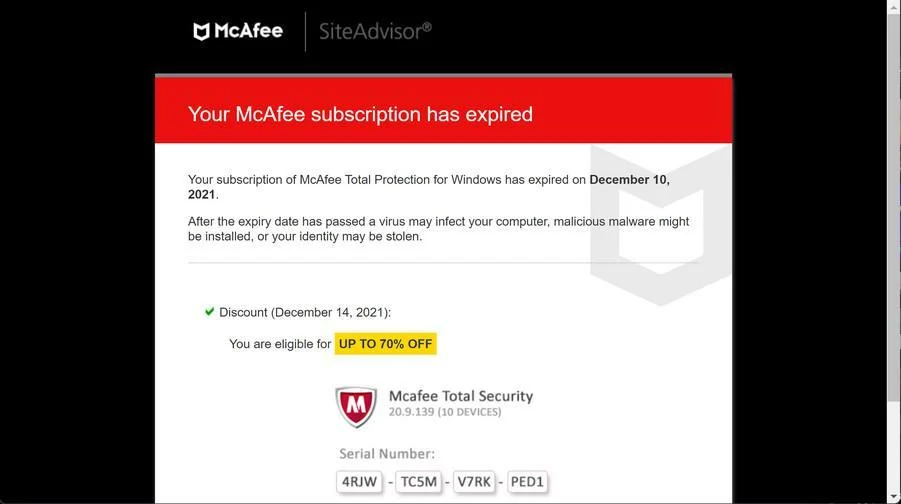 Image: Esoftwareservices.live scam