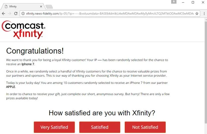 Xfinity.news-fidelity.com virus