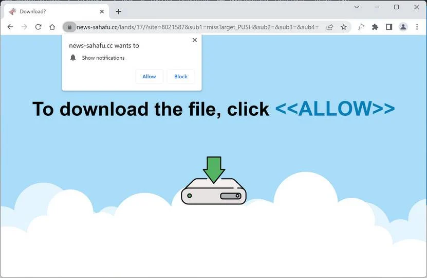 To Download The File, Click Allow