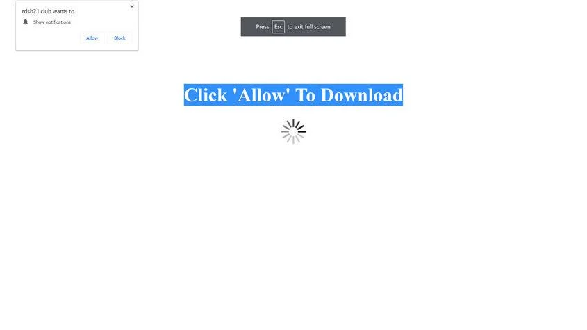 Remove Rdsb21.club pop-up ads (Virus Removal Guide) 1 Image: Chrome browser is redirected to Rdsb21.club