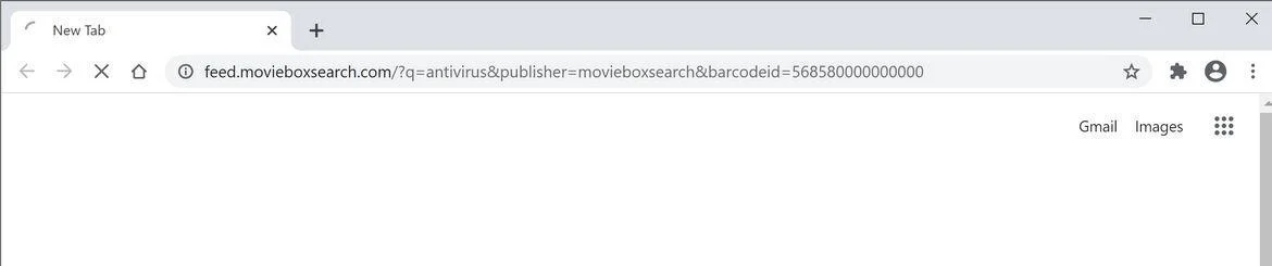 Image: Chrome browser is redirected to MovieBoxSearch Search
