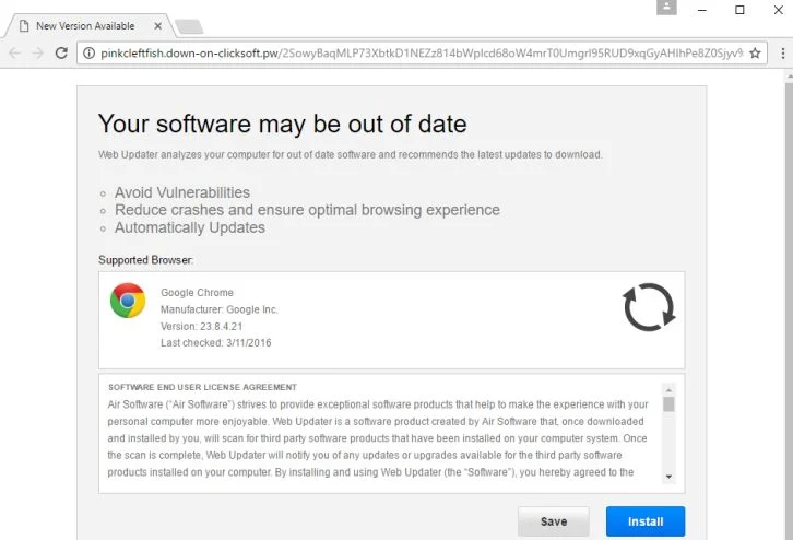 Pinkcleftfish.down-on-clicksoft.pw virus