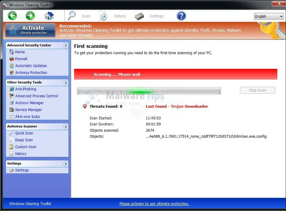 [Image: Windows Cleaning Toolkit malware]