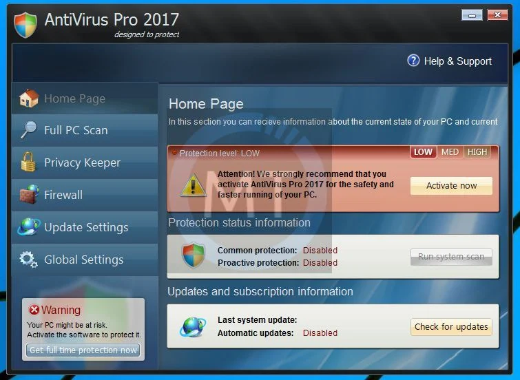 Antivirus Pro 2017 Designed to Protect Antivirus Pro 2017 Malware